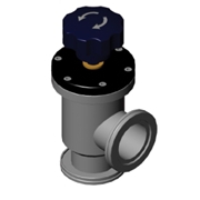 Manual angle valve ISO flange