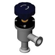 Manual angle valve KF flange